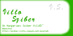 villo sziber business card